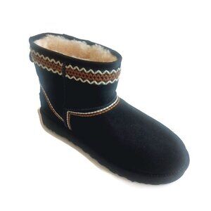 UGG Classic Mini Atherson Mens Size 11 Womens Size 12 Leather Suede Boot Black